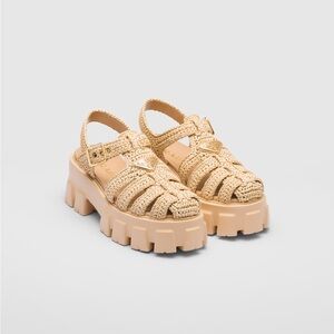 Monolith crochet cage sandals